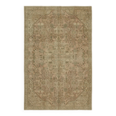 Hand-Knotted Persian One of a Kind 1970s 190 cm x 289 cm Beige Wool Carpet