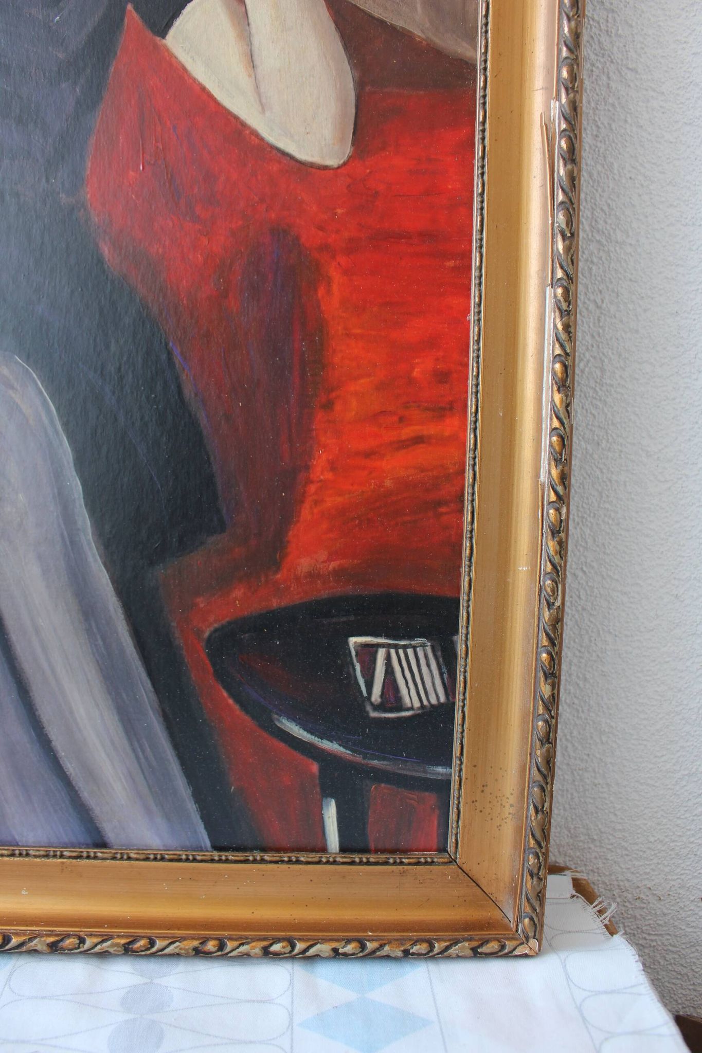 Peinture abstraite de modèle de femme figure moderne antique ancienne vintage 19
