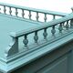 Old grey green high chest of drawers H160
