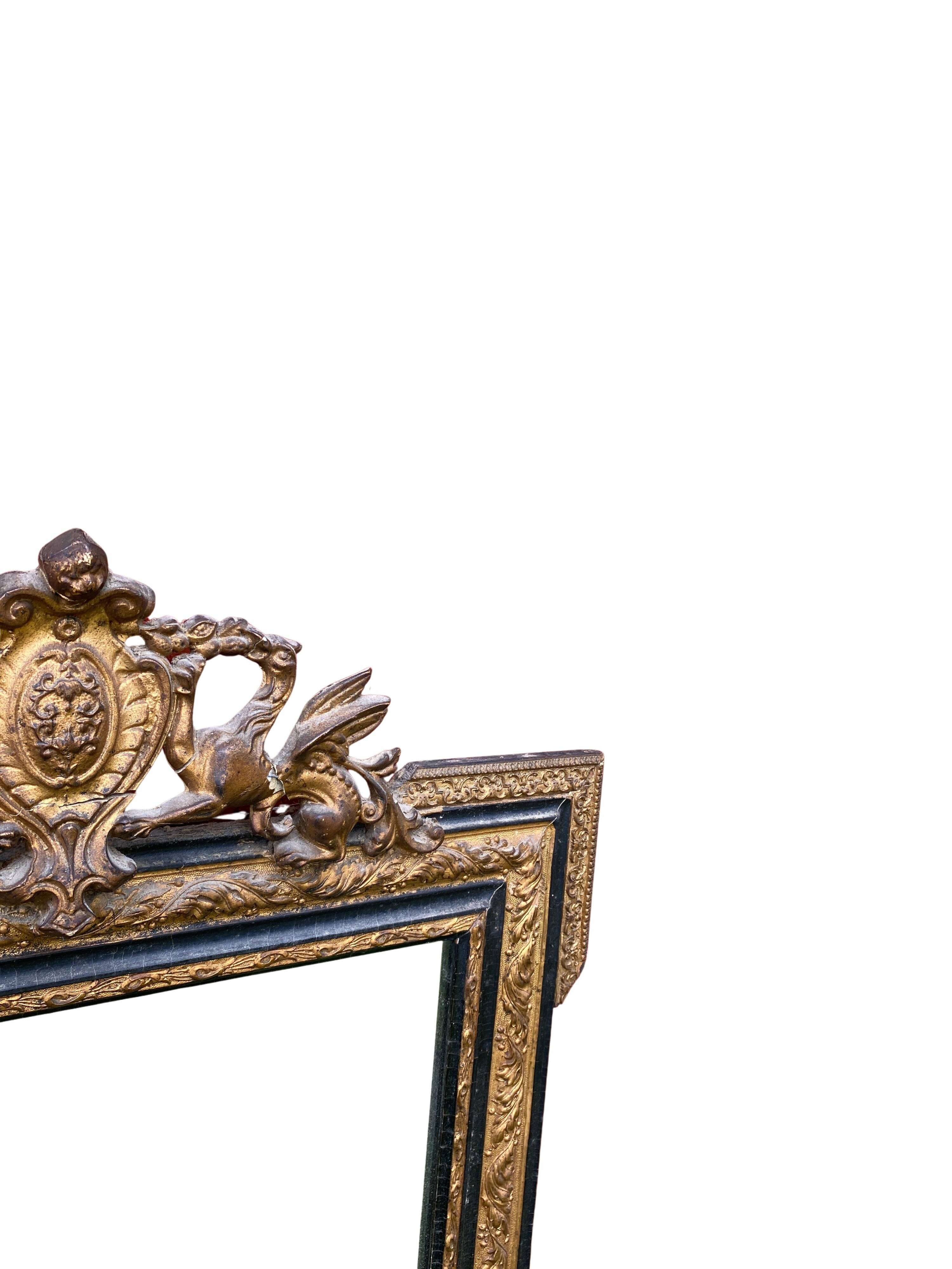 Napoleon III Gilded Wood Mirror, 19th Century - 65 x 100 x 6 cm
