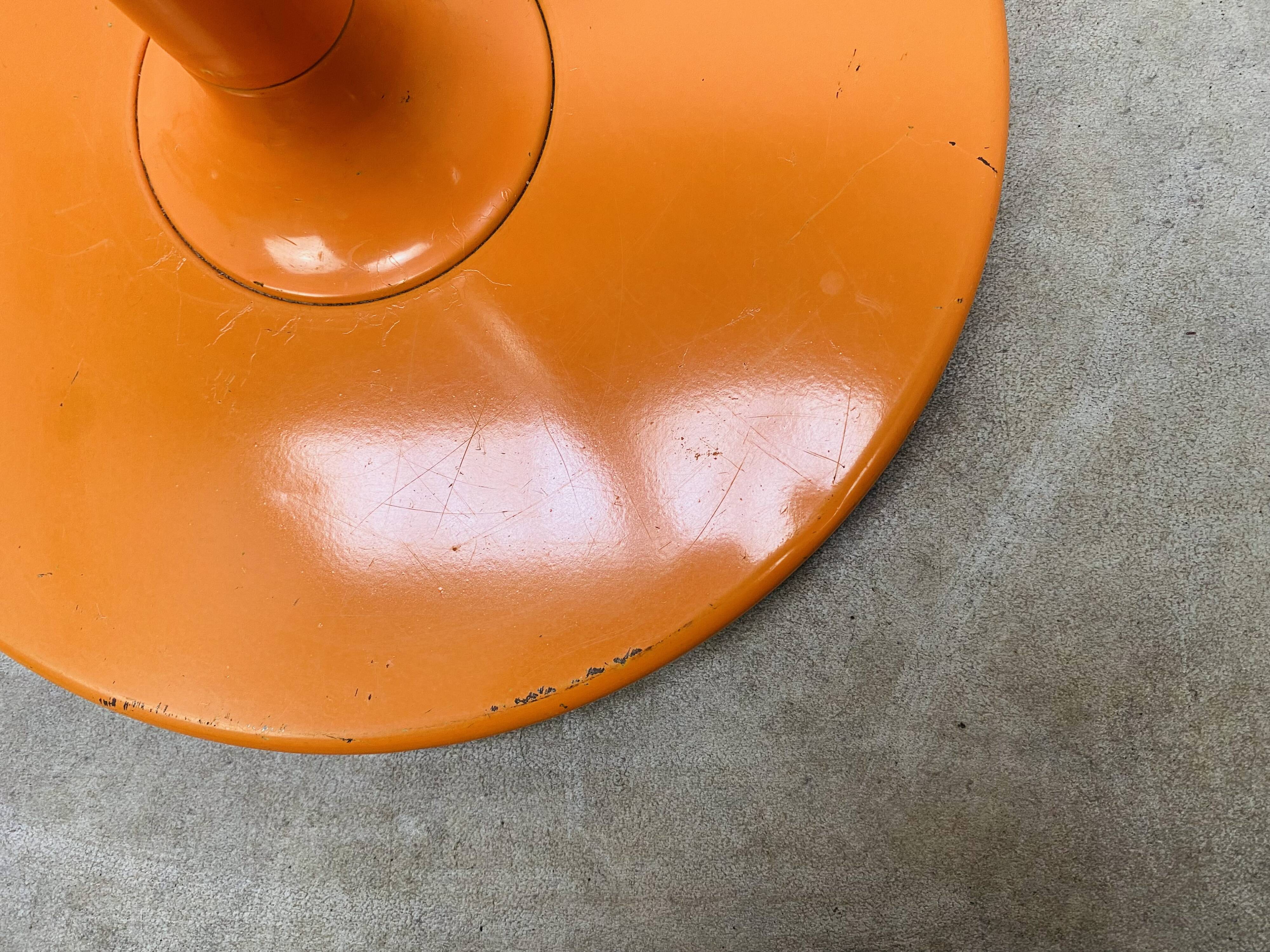 Coat rack 70's orange and chrome by Fase