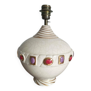 Pied de lampe émaux - longwy