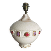 Lamp base Longwy enamels
