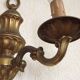 Pair Traditional French Vintage Heavy Brass Empire Style Double Wall Lights