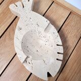 Empty ashtray travertine marble pocket 1970