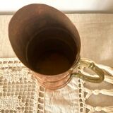 Antique copper and brass pitcher
