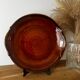 Vintage large serving plate brown honey Luneville