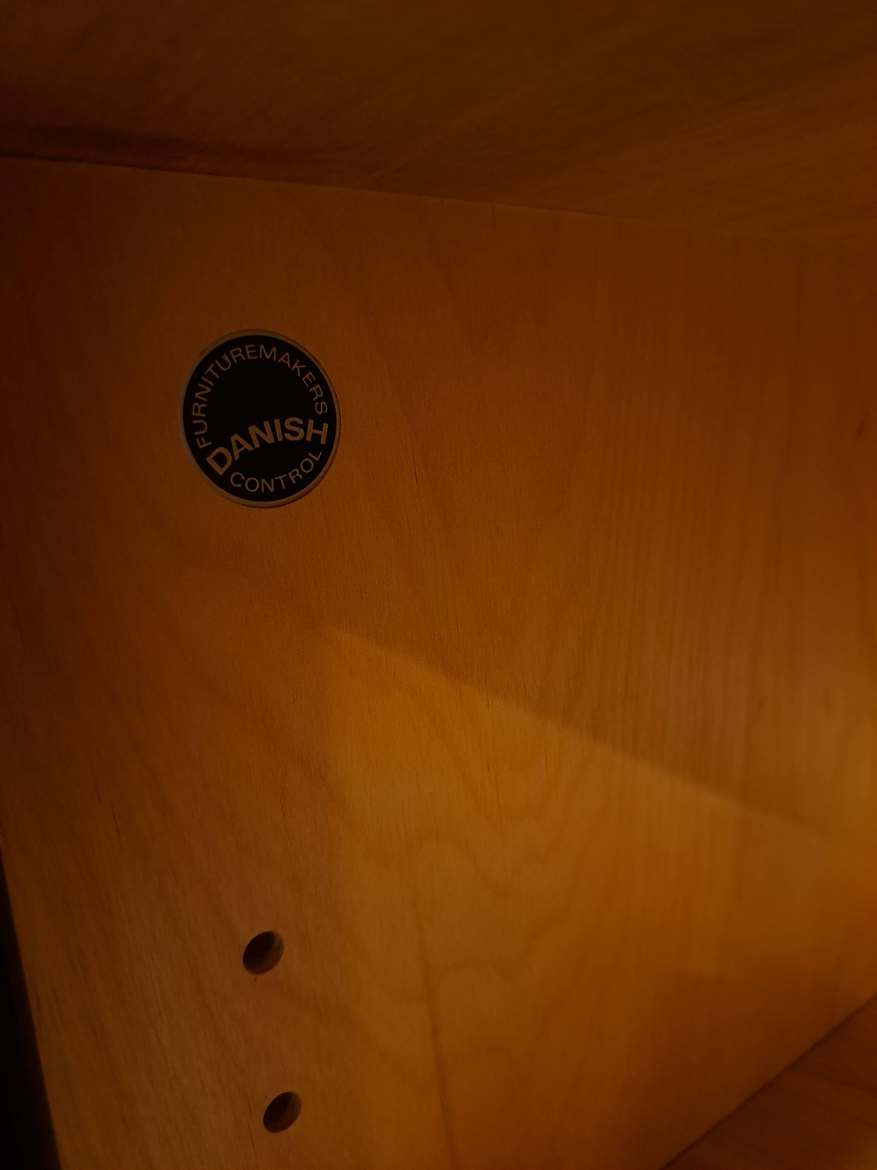 Meuble en teck design danois Poul Hundevad avec compartiments Lp, vintage