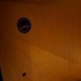 Meuble en teck design danois Poul Hundevad avec compartiments Lp, vintage