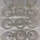 Set of 12 cut crystal stemmed glasses from the Nancy crystal factory, art deco
