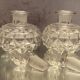 Paire de flacons XIXe cristal Baccarat décor pointes de diamant