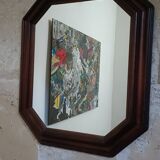 Antique octagonal mirror