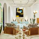 Yves Plantevin large oil on wood panel 1974