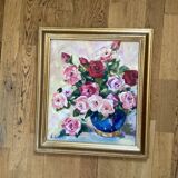 Oil painting on canvas signed, dimensions: height - 49 cm - width - 44 cm -