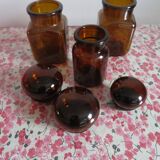 Amber glass jars