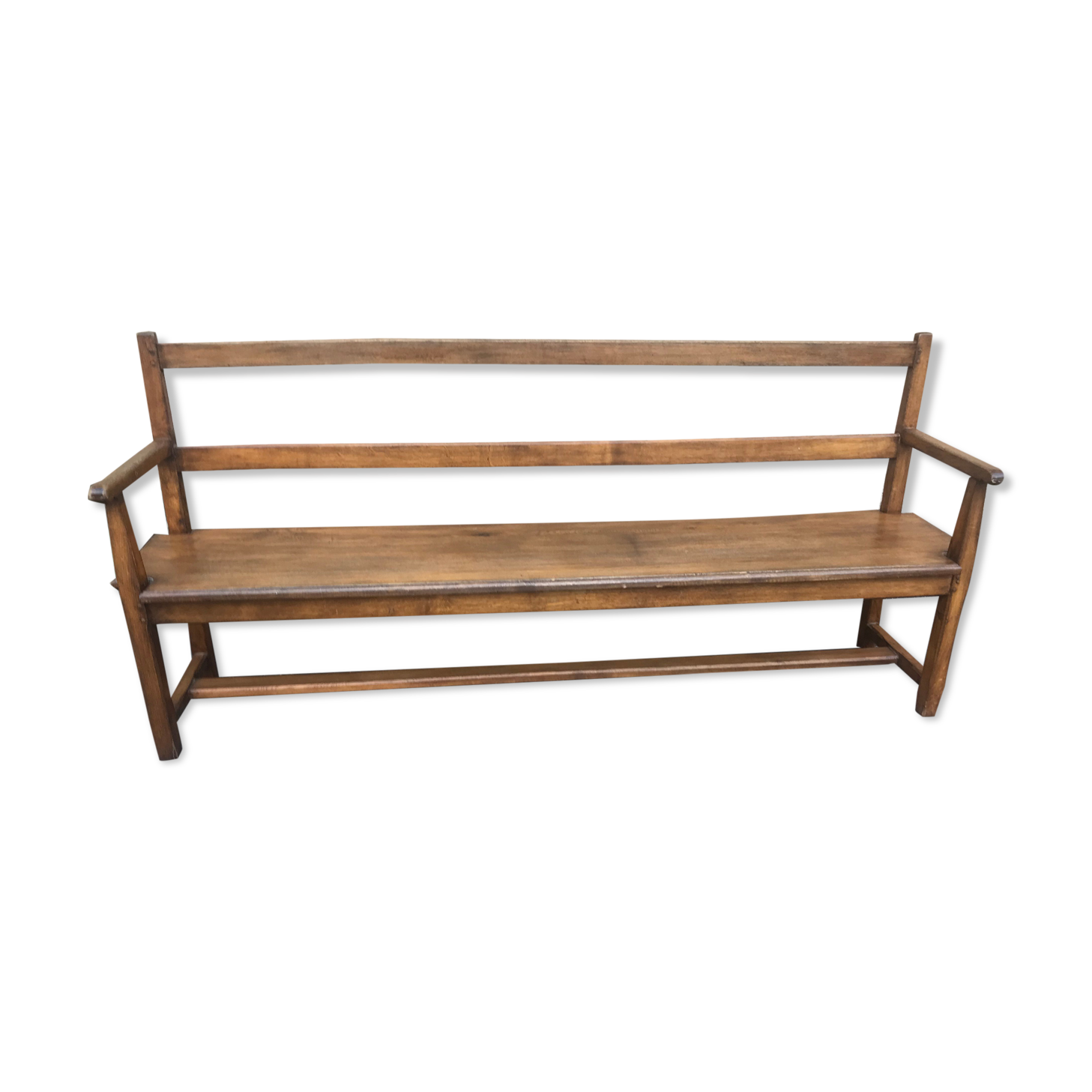 Bench with backrest