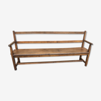 Bench with backrest