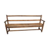 Bench with backrest