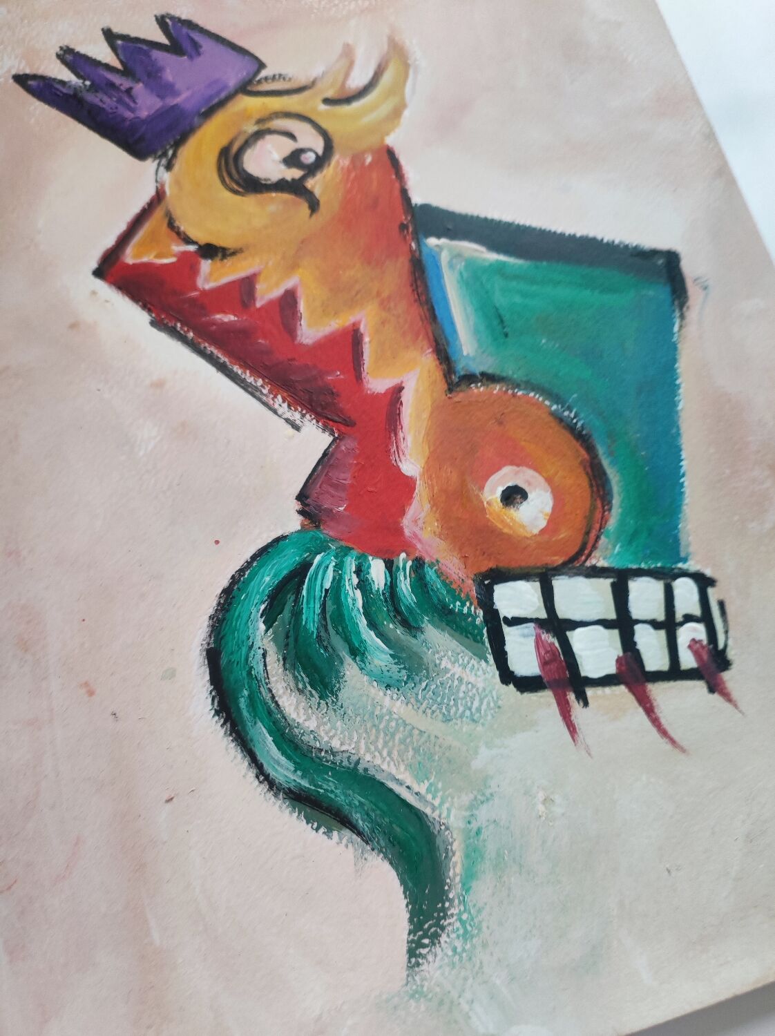 Expressionist acrylic painting