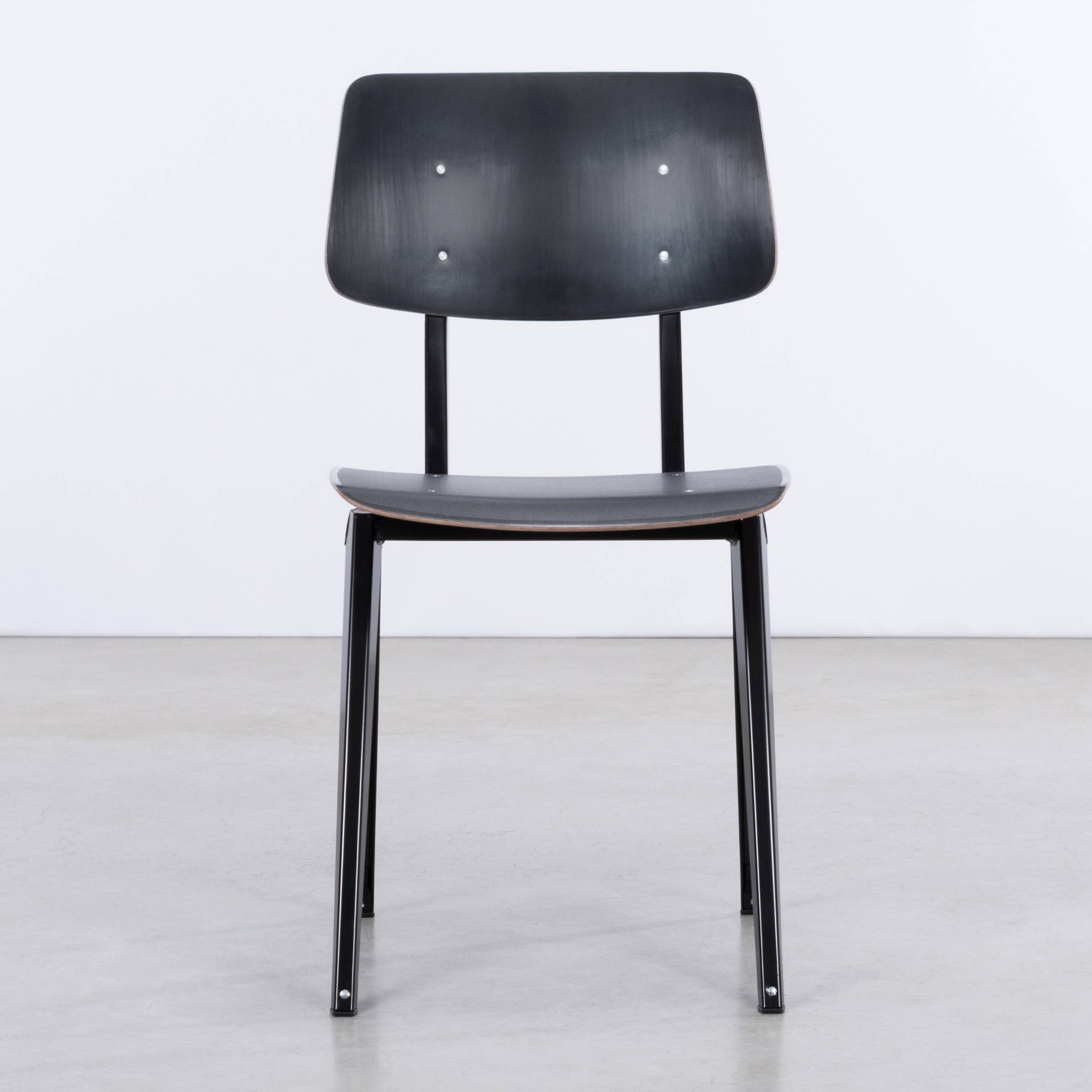 Industrial Galvanitas S16 Dining Chairs in Black, Netherlands