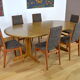 Lubke vintage 1960 Scandinavian design oval table