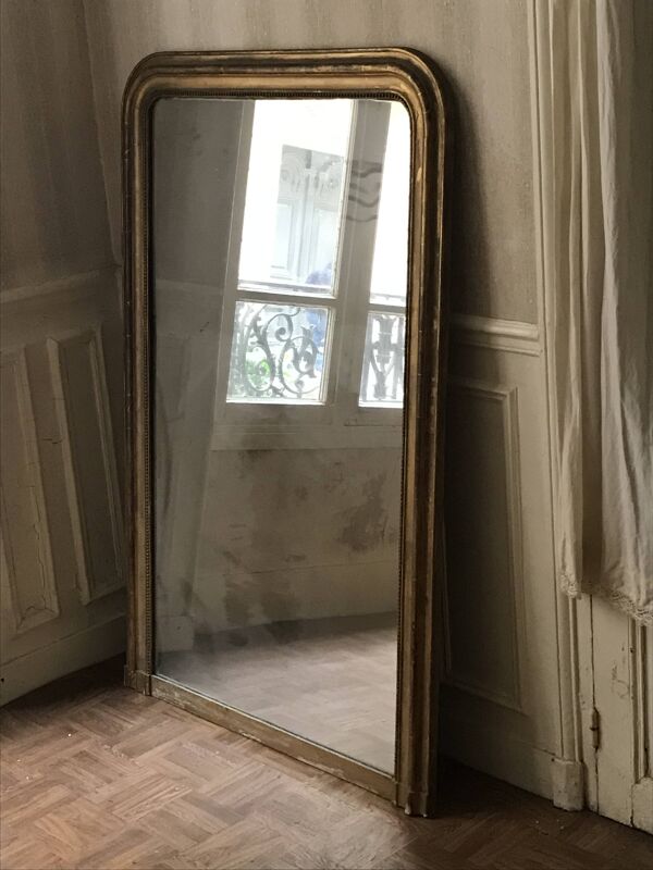 Grand trumeau louis-philippe  en bois dore