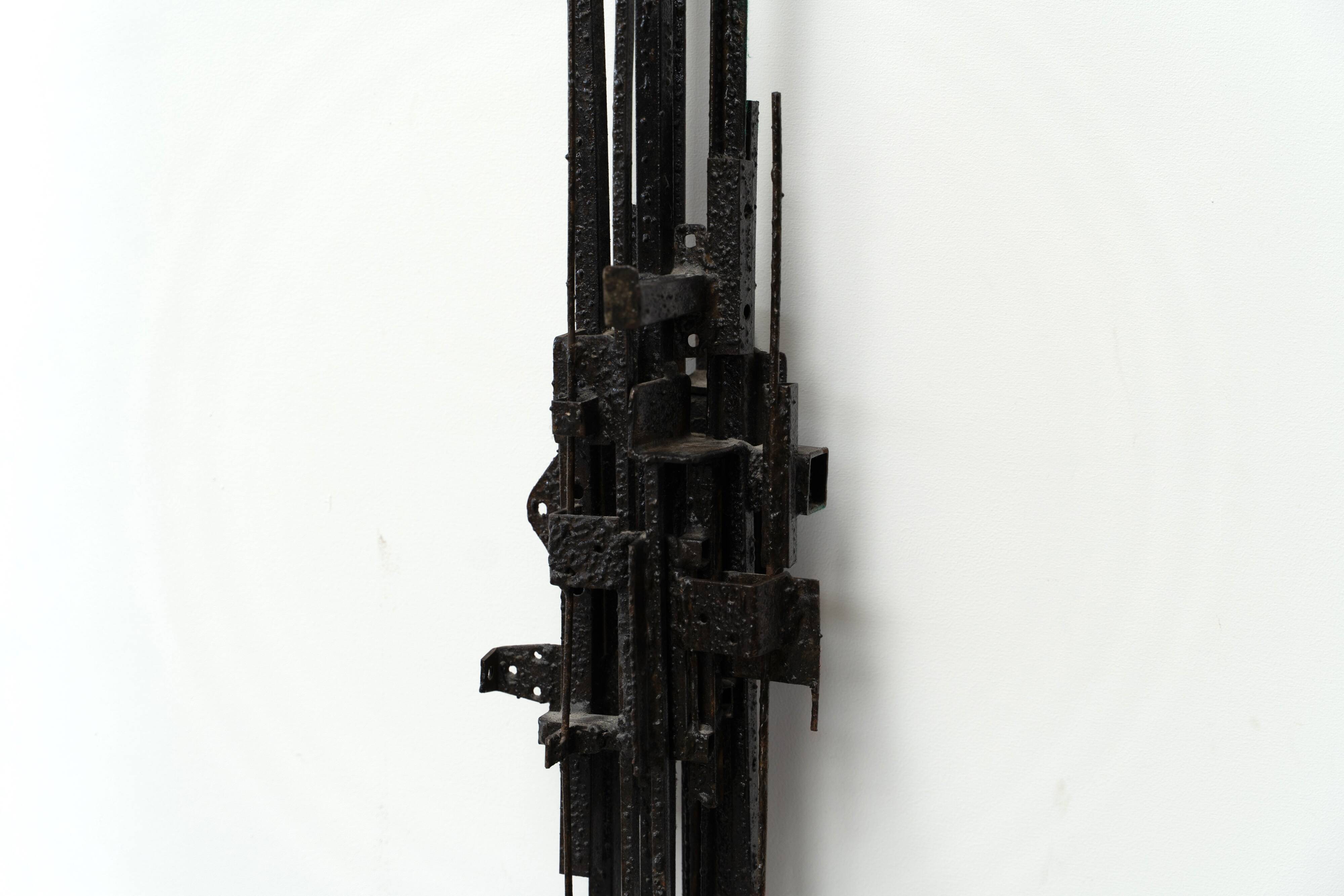1980's Belgian brutalist wall sculpture