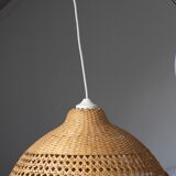 Vintage rattan wicker pendant lamp