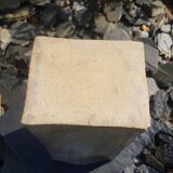 Rectangular gray ceramic vase