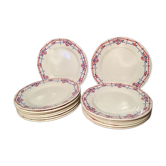 Large suite of 15 CM Paris dessert plates
