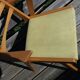 Bridge chair with armrests Scandinavian style yellow skaï