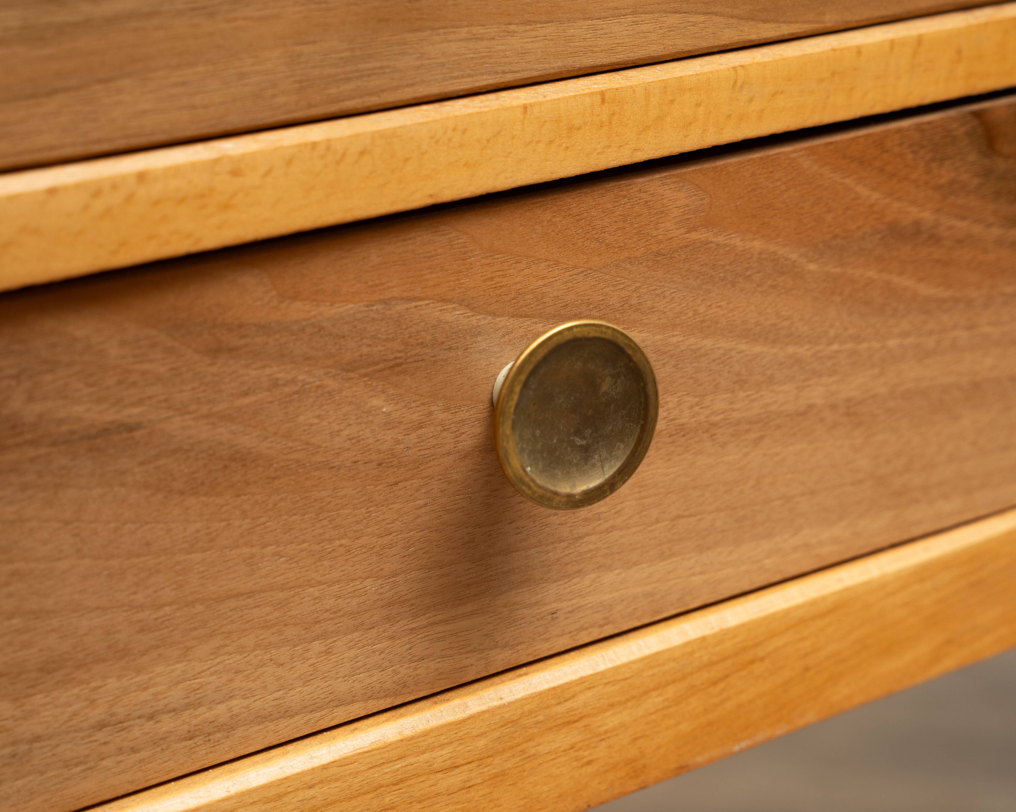 1950s desk, beech/resopal. Manufacturer: Ekawerk