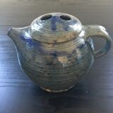Blue stoneware teapot