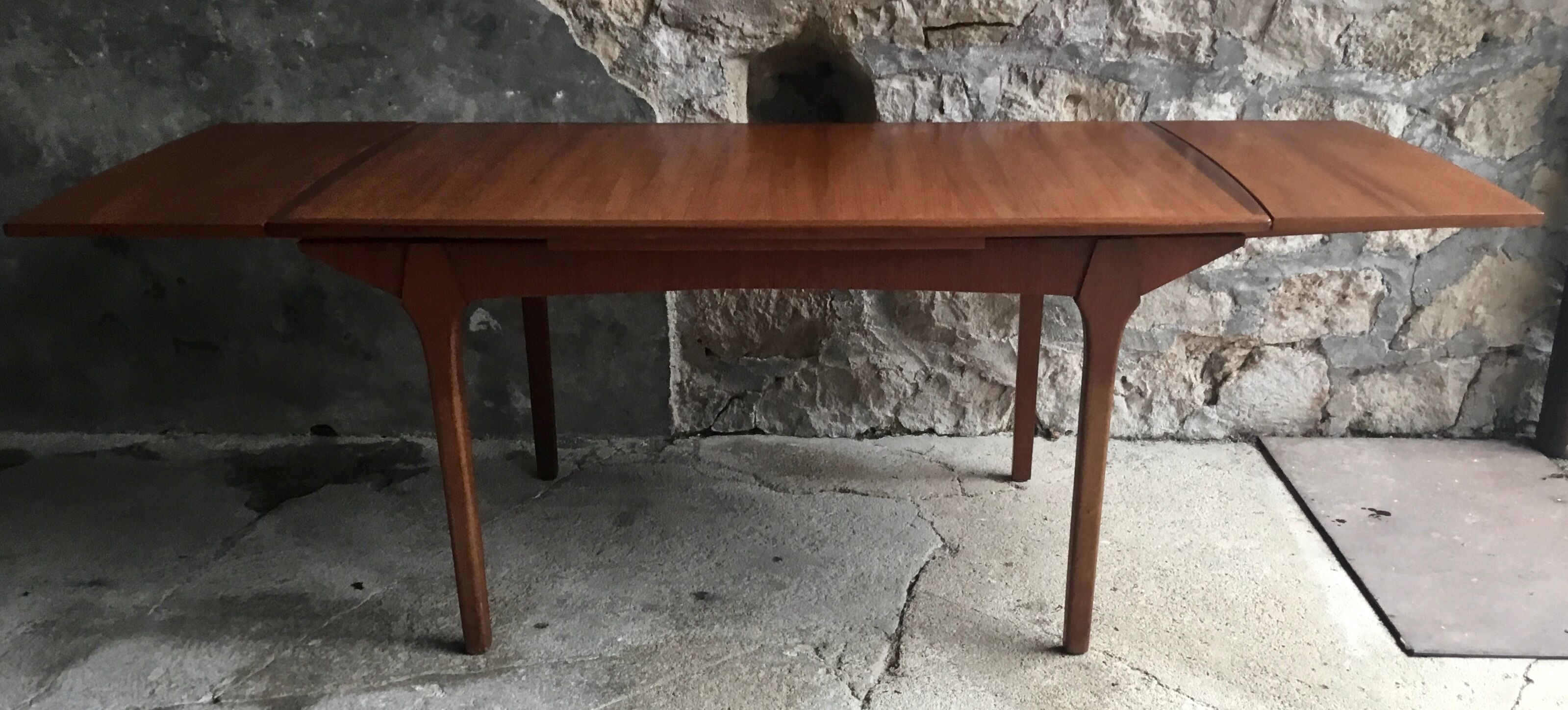 Scandinavian teak dining table S.RM. with extensions 1960