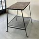 Vintage metal side table/plant table with ceramic accent