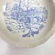 Set of two matching soup plates, one plain and one decorated