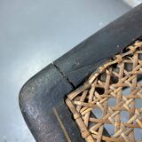 Chaise Napoleon III, Chiavari en bois noirci peint et cannage
