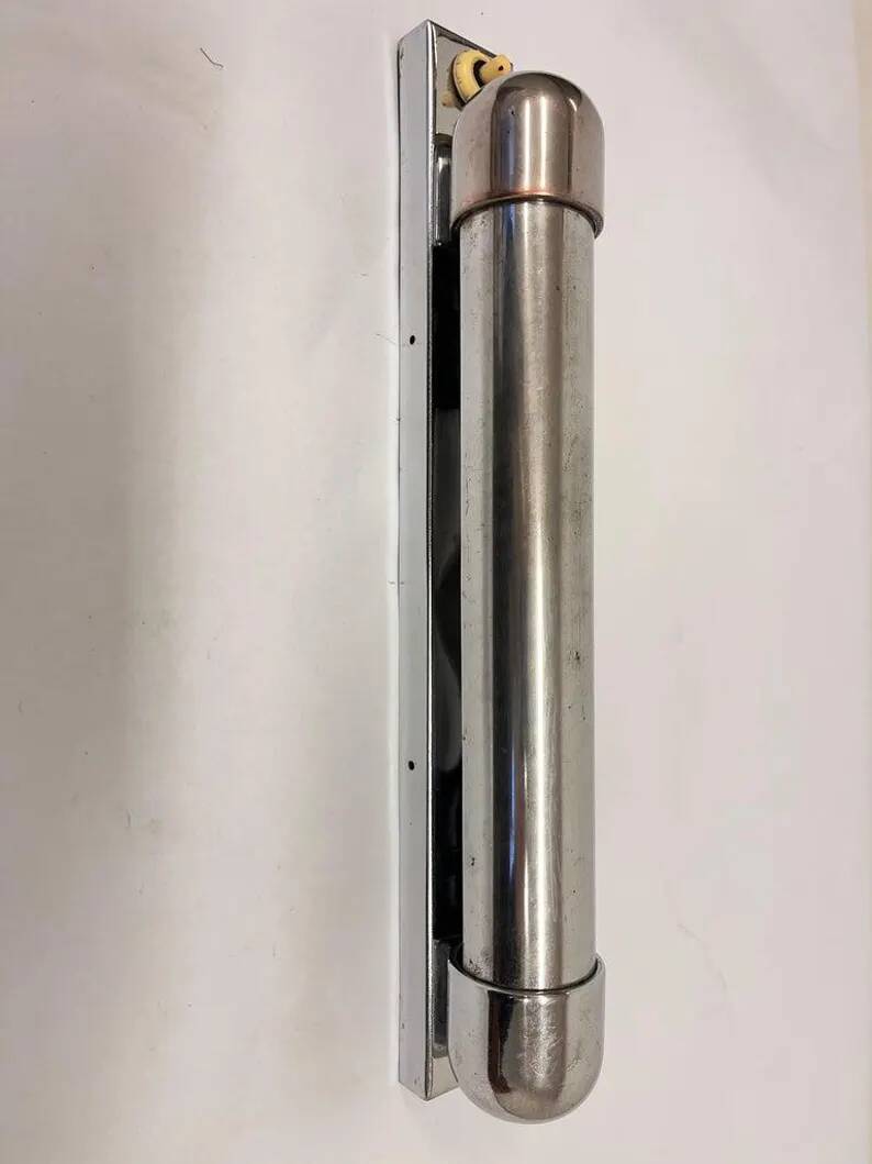 Chrome design Bauhaus Wall Lamp, 1930s - Czechoslovakia
