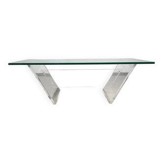 Table basse plexiglass 1970