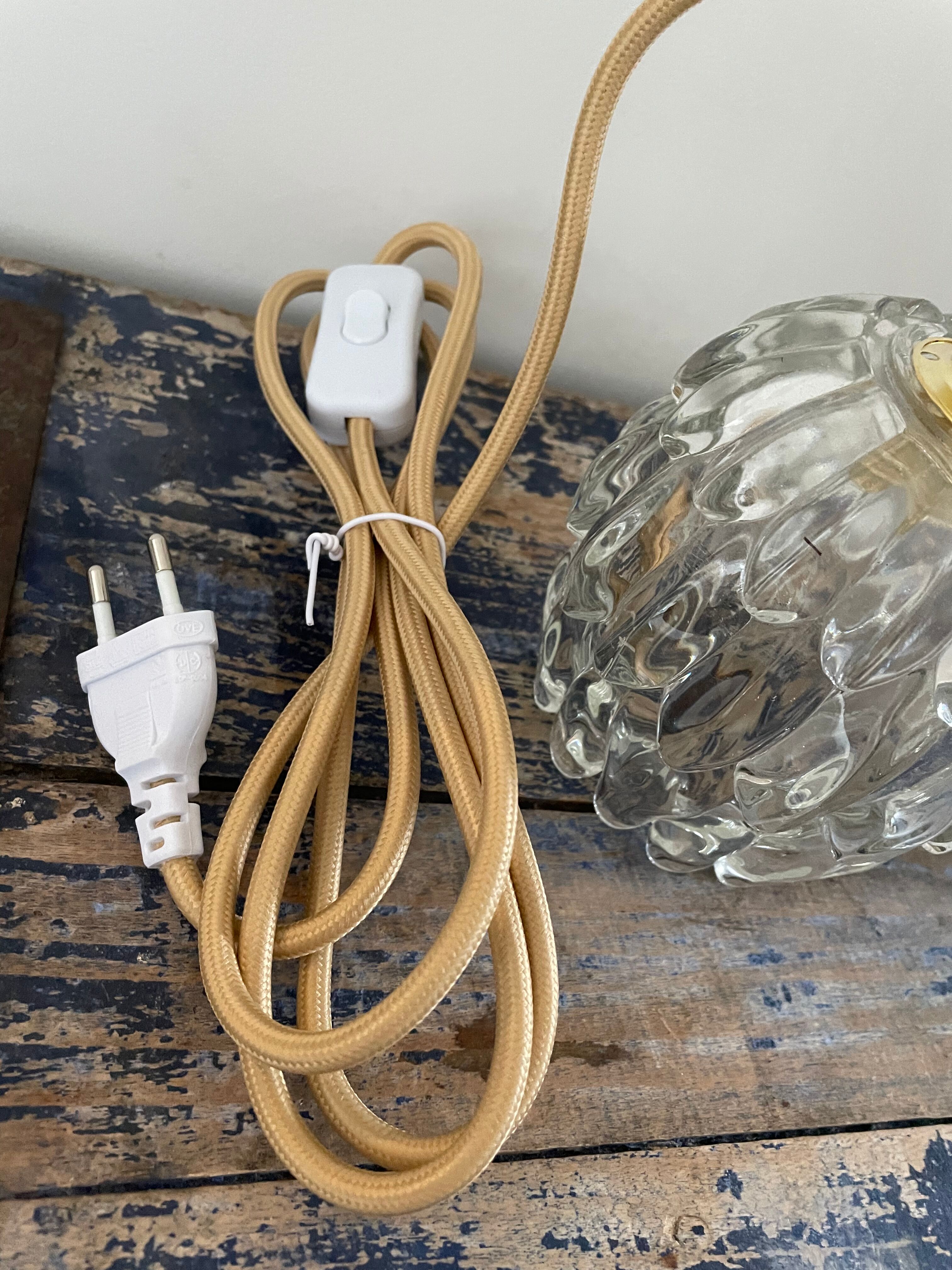 Set of two electrified portable lamps