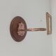Vintage wall mounted plant holder in copper wood and brass from the 60s