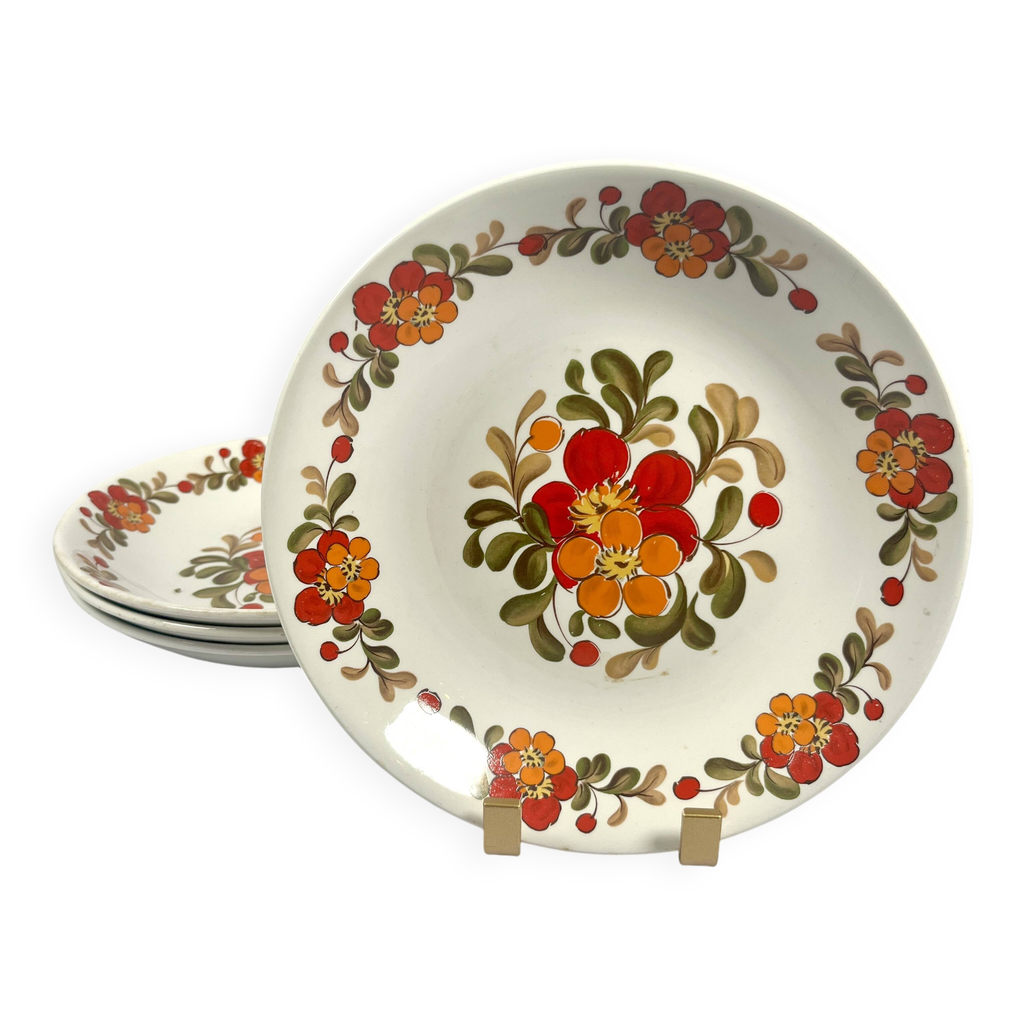 Deep earthenware plates - Moulin des loups - Orchie