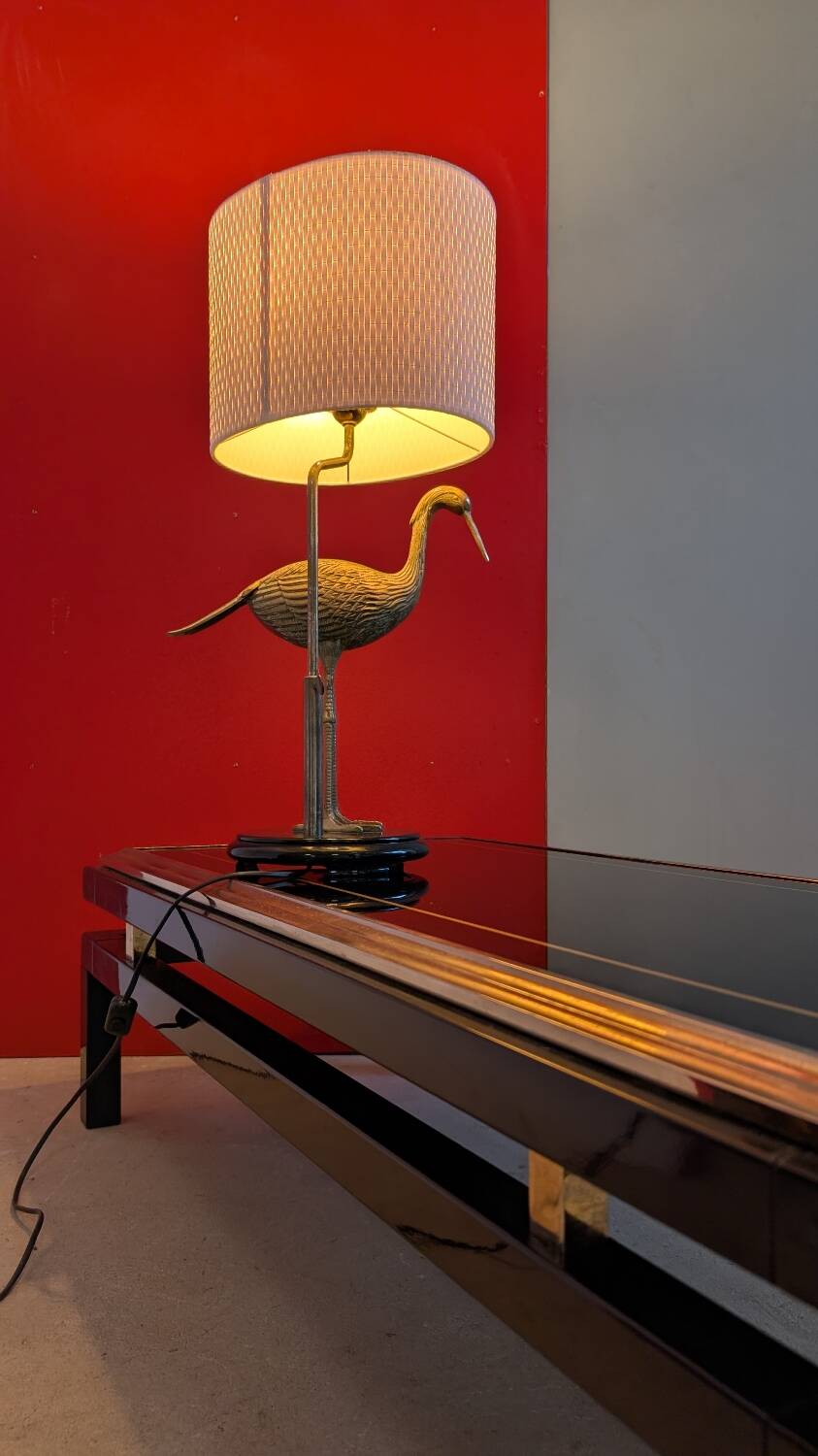Stilt lamp - Maison Charles - brass and lacquer