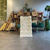 Vintage modern Moroccan Berber rug