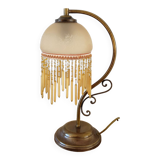 Lamp in glass paste and tassels