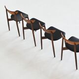 Harry Ostergaard set of eight dining chairs rosewood Randers Denmark 1960