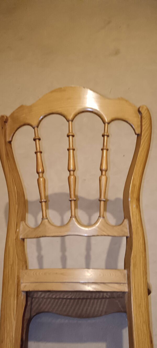 5 chaises cannées anciennes