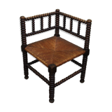 Off-white oak corner armchair