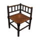 Off-white oak corner armchair