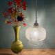 Vintage clear glass globe pendant light